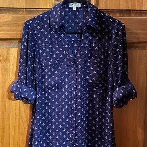 Express Portofino Button Up Blouse - Size S
